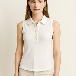 🌻Club Monaco Women's Perfect White Sleeveless Shirt Size XS | Excellent Cond.